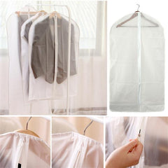 PEVA Foldable Translucent Clear Washable Coat Suits Clothes Garment Protective Cover Storage Bag