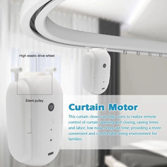 Curtain Electric Motor Smart Curtains Wireless Automatic Curtain Opener Inner Groove Rail Work Alexa Google Home