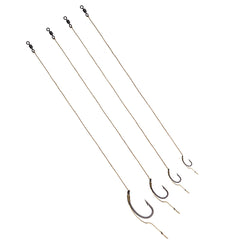 2PCS High Carbon Steel Fishing Hook Barbless Carp Hooks Lead Line Sea Freshwater