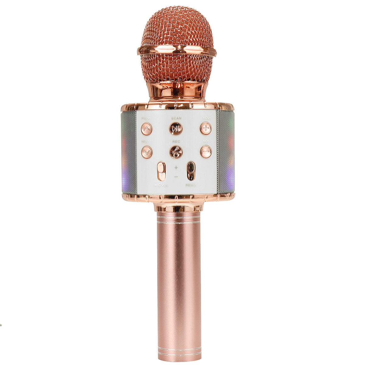 Wireless Microphone 2*13W Stereo DSP Noise Reduction bluetooth Speaker 2600mAh TF Card Luminous Karaoke Mic Recorder for K Songs KTV