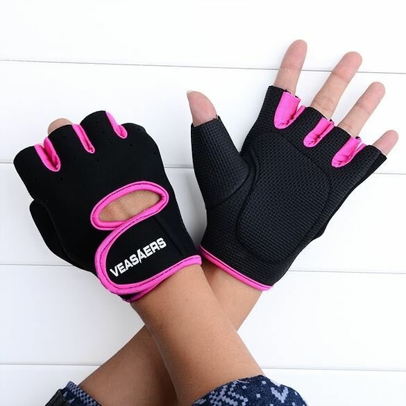 1 Pair Fitness Gloves Anti-slip Half Fingers Gloves Sport Exercise Training Gym Gloves