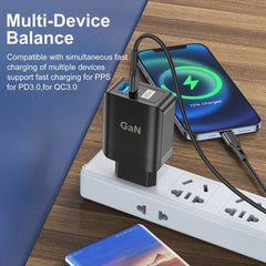 65W GaN Dual USB PD Charger, Fast Charging Adapter for Xiaomi, iPhone, Samsung