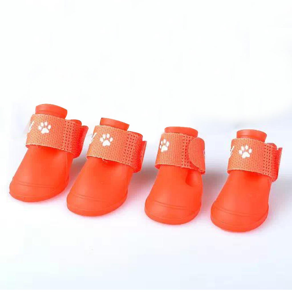 Pet Dog Raining Shoes Waterproof Pet Shoes Colorful Rubber Rain Boots Portable Durable Puppy Shoes