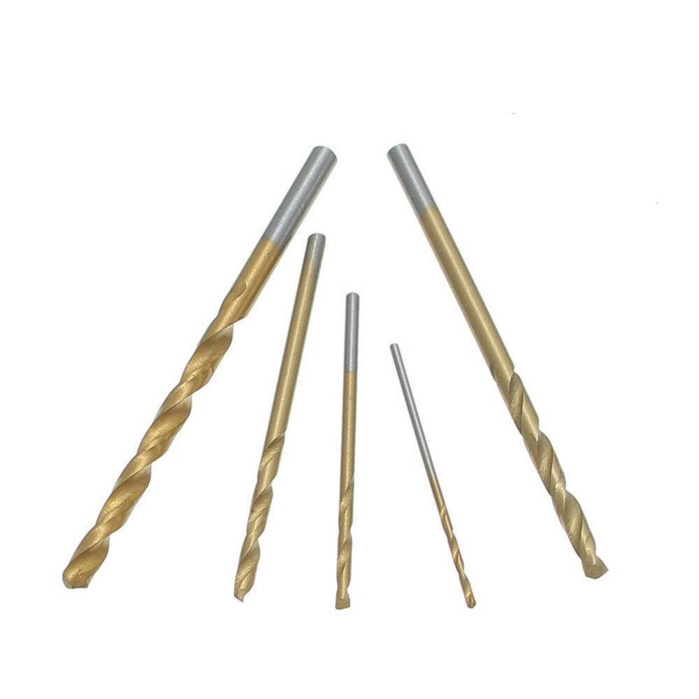 50PCS 1/1.5/2/2.5/3mm HSS Titanium Coated Twist Drill Bits High Speed Steel Drill Bit Set