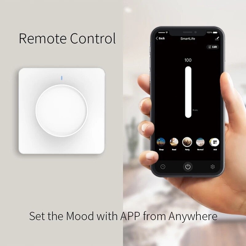 LED Dimming Control Panel Rotay Dimmer Switch Knob Light Brightness Controller Work with Alexa Google Home