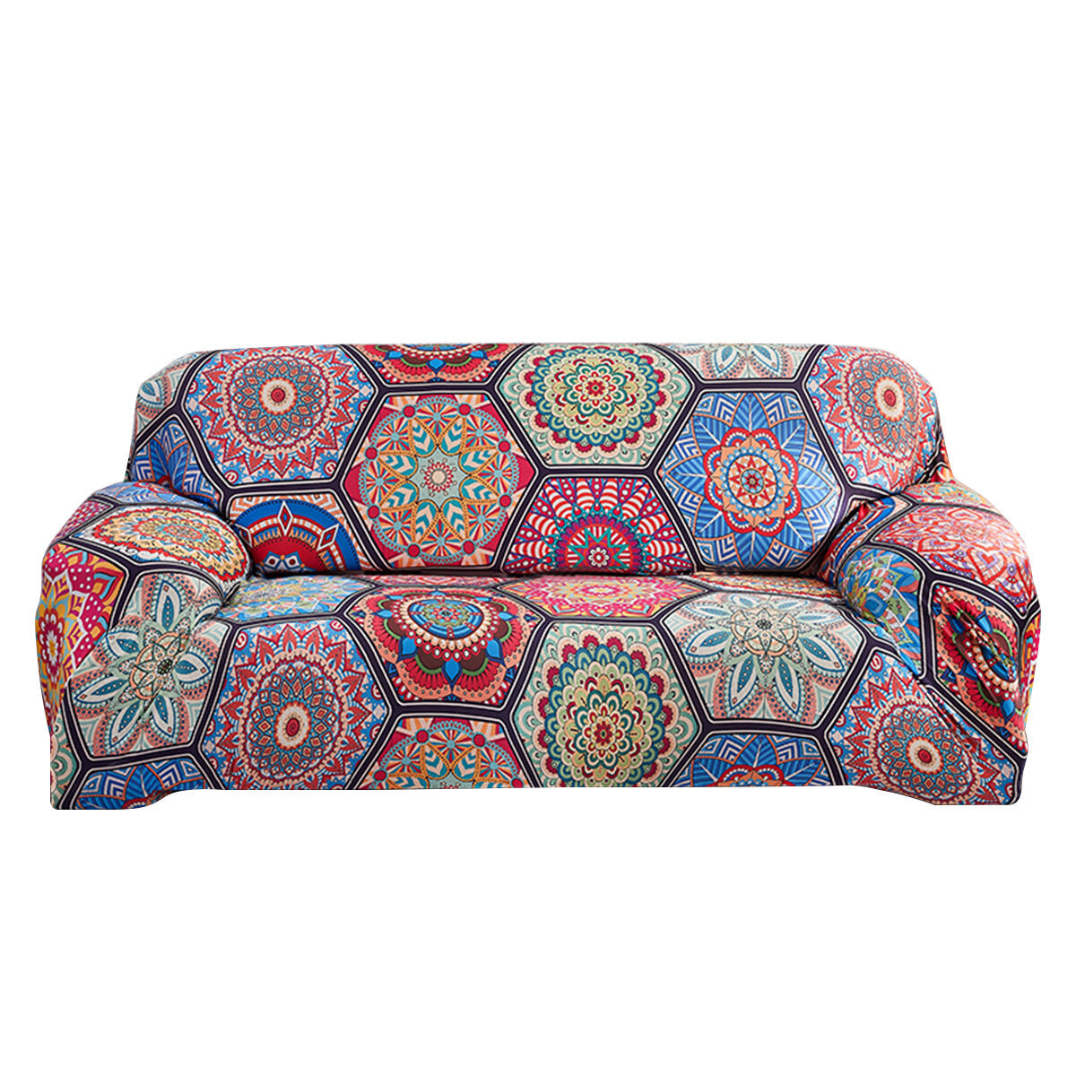 1/2/3/4 Seaters Elastic Sofa Cover Bohemian Digital Printing Chair Seat Protector Stretch Couch Slipcover Home Office Furniture Accessories Decorations