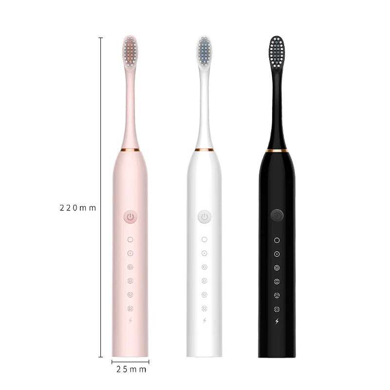 Adult Sonic Electric Toothbrush - 4 Heads, 60-Day Battery, 6 Modes, IPX7 Waterproof, Timer