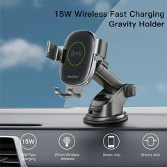 15W Fast Charging Gravity Lock Aluminium Phone Holder