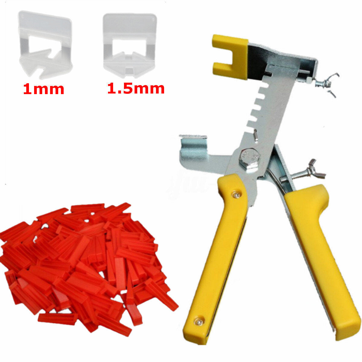 100/200Pcs 1.0mm 1.5mm White Ceramic Tile Leveling System Clip Tiling Accessibility Spacer Plastic Clip