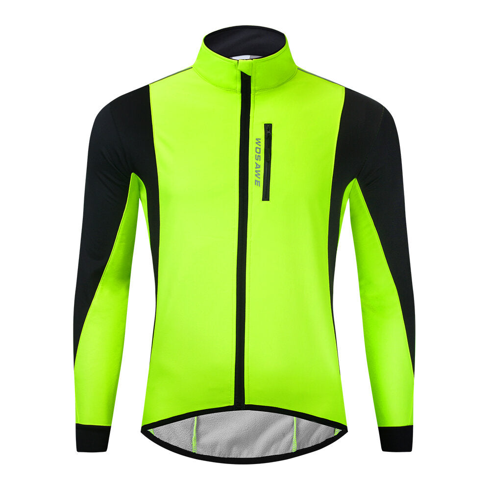 Winter Warm Up Thermal Fleece Men's Cycling Jacket Waterproof Bicycle MTB Road Windproof Bike Clothing