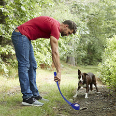 1 SET Dog Ball Launcher Stick Interactive Dog Ball Throwing Stick Toy for Dog Outdoor Walking