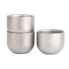 1 pc 150ml Water Cup Pure Titanium Camping Travel Portable Tea Cup Double Anti-scalding Cup
