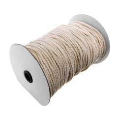 4mm Braided Cotton Rope 3 Strands Natural Braided Twisted Cotton Cord Rope Multi-functional Tools