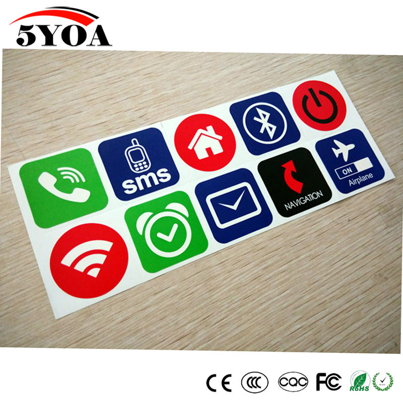 10pcs Ntag213 NFC Tag Card Stickers Label Rfid Tag Card Adhesive Key llaveros Token Patrol