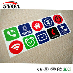 10pcs Ntag213 NFC Tag Card Stickers Label Rfid Tag Card Adhesive Key llaveros Token Patrol