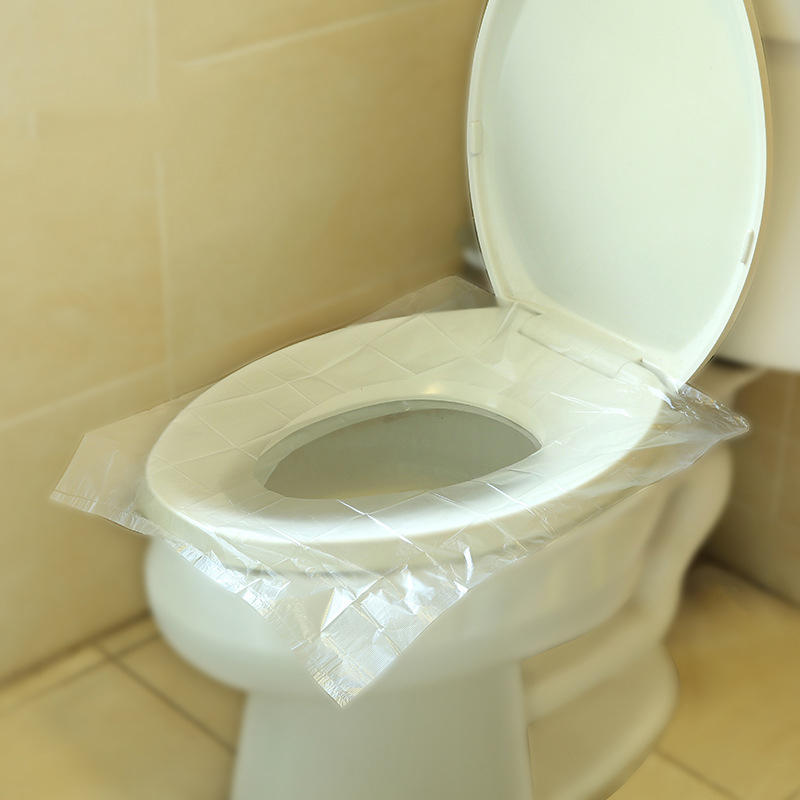 10 Pcs Disposable Toilet Seat Cover Maternal PE Membrane Transparent Travel Toilet Pad Paper