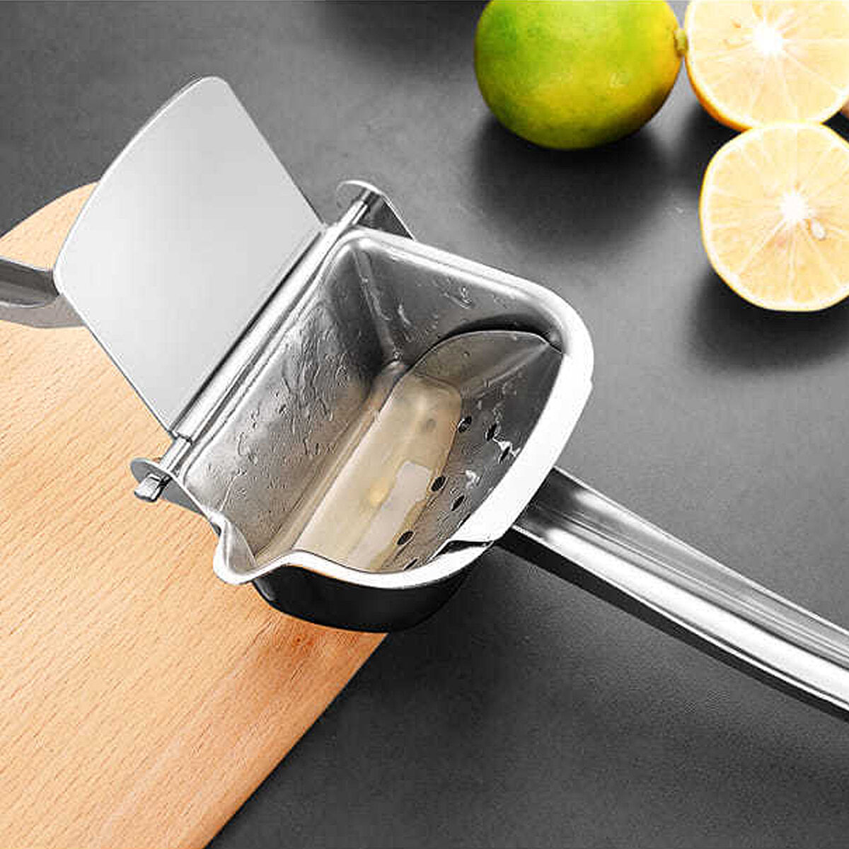 Manual Fruit Juicer Stainless Steel Crusher Squeezer Hand Press Lemon Orange