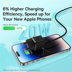 GaN5 20W USB-C PD Charger Fast Charging Adapter EU Plug for iPhone, Hui, Samsung, Xiaomi