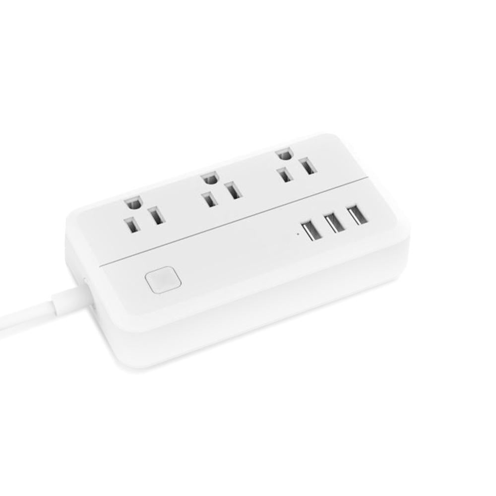 US Plug Sockets with 3 Outlet 3 USB Sockets Overload Switch Surge ProtectorWith Extension Cable Switch Power Outlet