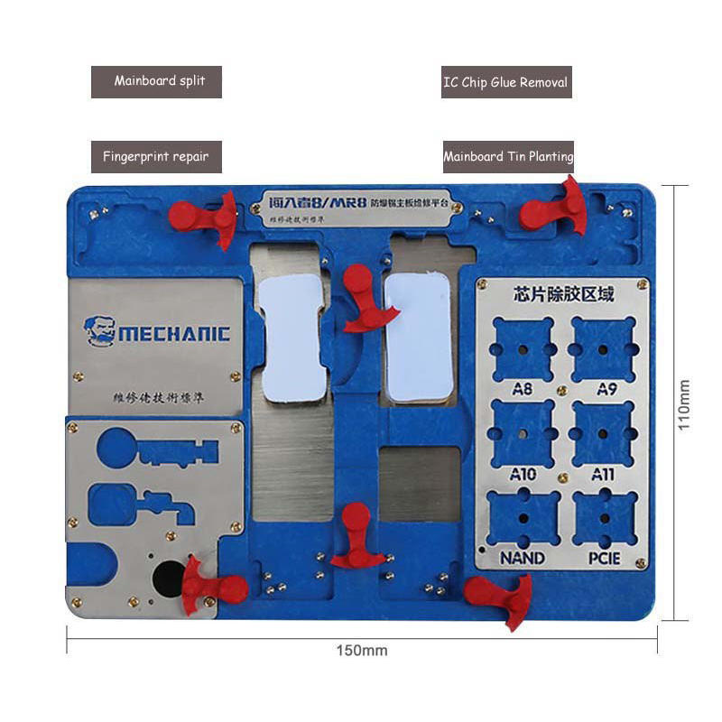 Motherboard CPU NAND Fingerprint Repair PCB Holder Fixture for IPhone 8P /8/7 P/ 7 / 6S Multi-Function Explosion-Proof