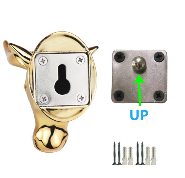 Universal 1 Set Gold Bull Metal Guitar Hanger Hook Holder Wall Mount Stand Bracket for Guitar Bass Holder