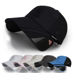 Summer Mesh Breathable Brim Retractable Hats Casual Baseball Cap Man Women Sunscreen Fishing Outdoor Sport Cap Fish hat