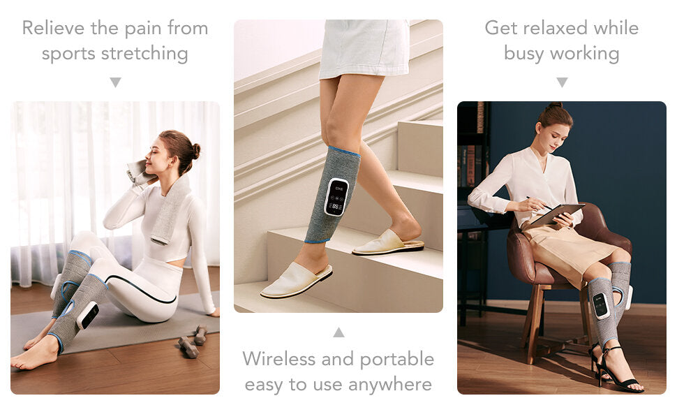 2PCS Leg Massager Calf Massager Heating Compress Leg Protector Air Pressure Kneading Wireless Portable Relaxation Kneading Leg