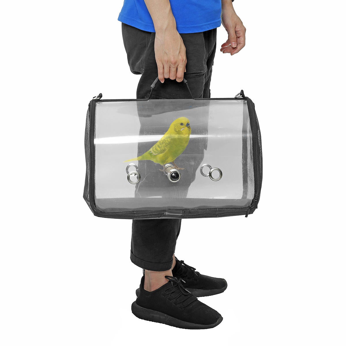 Transparent Handbag Travel Backpack Bird Carrier Cage Nests Pet Parrot Breathable