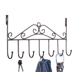 European Door Back Hanger Hanging Rack Holder Hook For Bag Towel Coat Clothes Hat Iron Decorative 5 Hooks