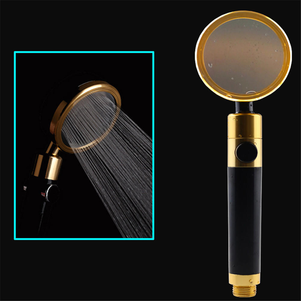 360 Degree Rotating Space Aluminum Pressurized Shower Head with Stop Water Switch Handheld Sprinker