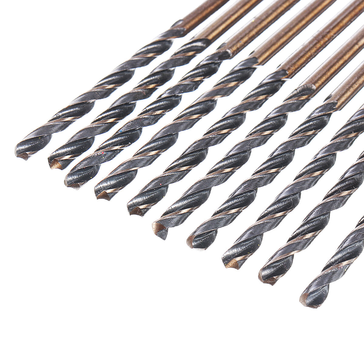 10pcs High Speed Steel Titaniium Coated Drill Bit Set Hexx Shank  3.0-4.5