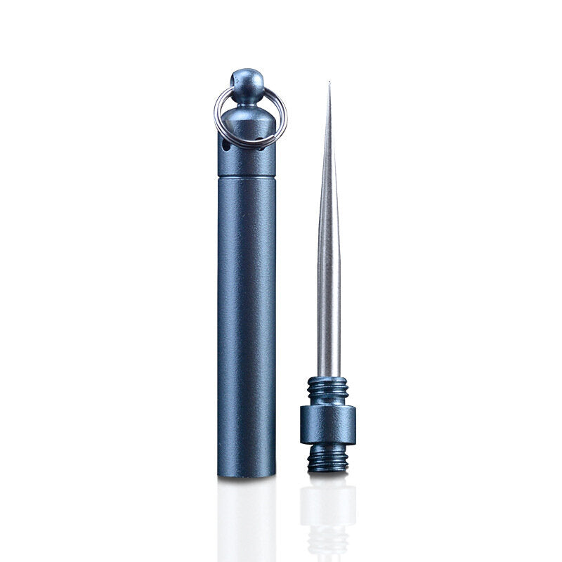T-J17 Titanium Outdoor Edc Portable Multi-functional Toothpick Camping Tool Bottle Fruit ForkToothpick Tube