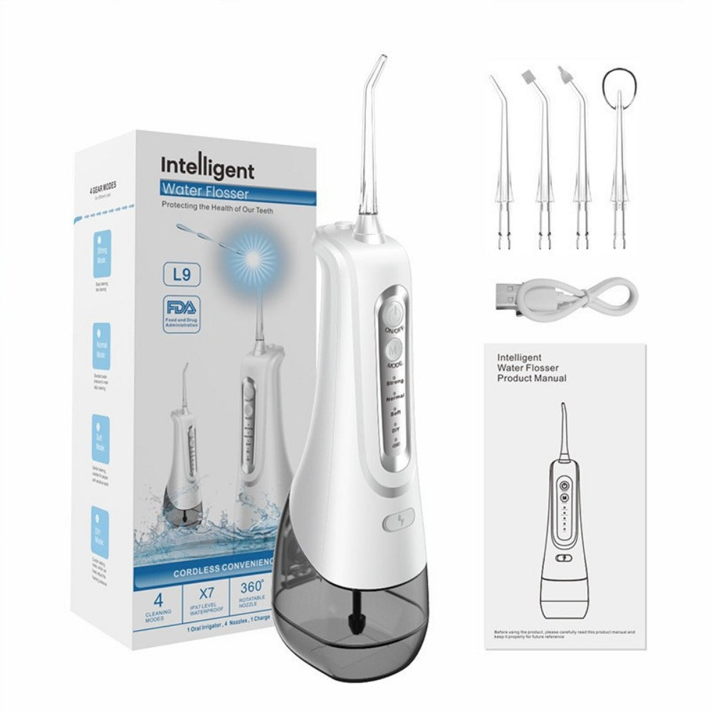 300ml Water Flosser,IPX7 Waterproof Dental Irrigator - 4 Modes, DIY Memory & 2000mAh USB-C