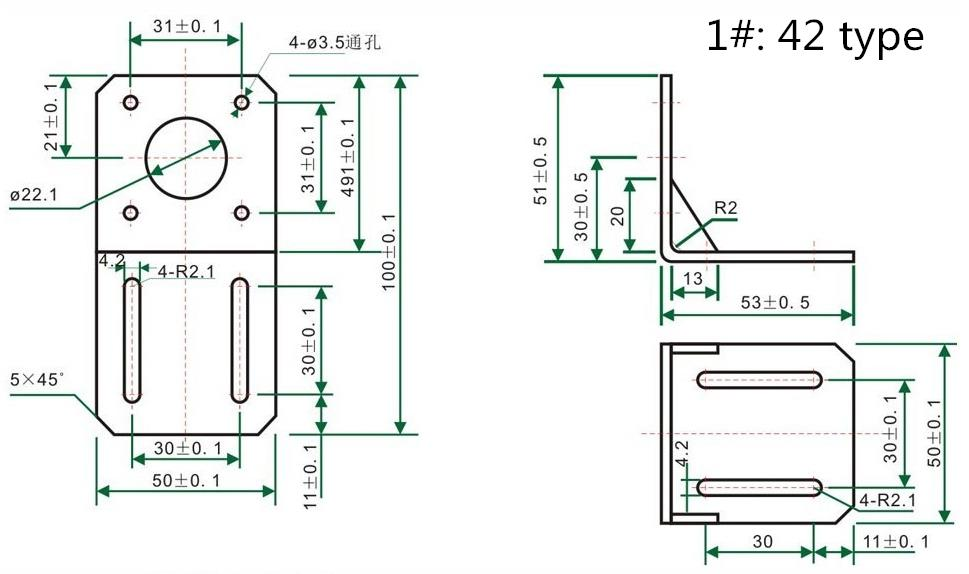 Stepper Motor Mounting Bracket L Motor Bracket for Nema 17/23 Stepper Motor