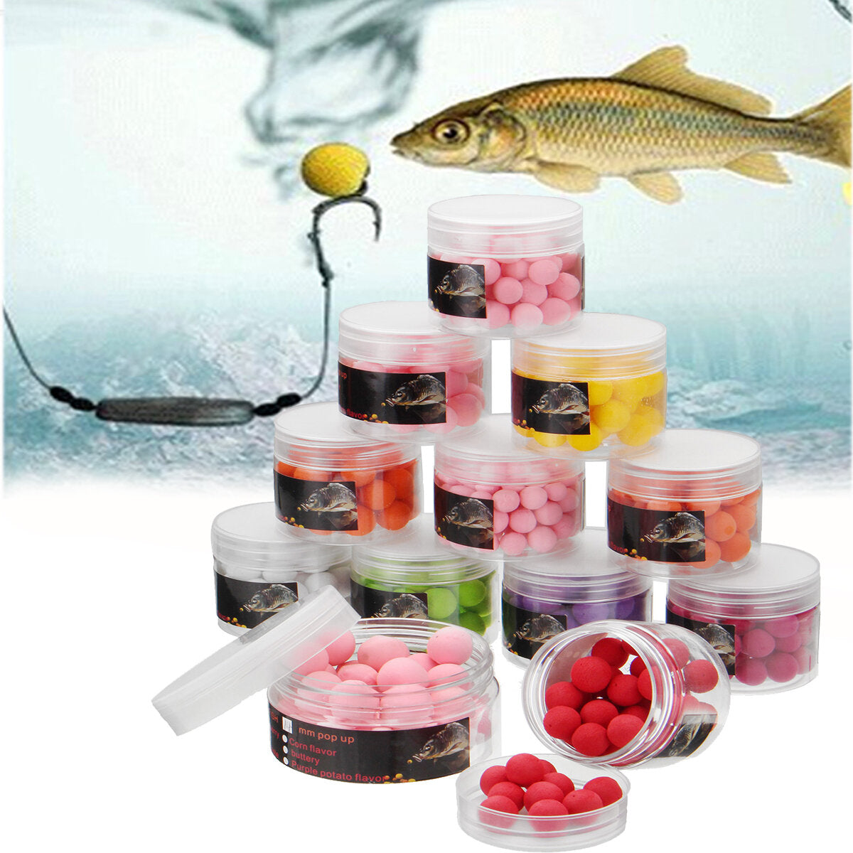 8-14mm Course Carp Fishing Lures Pop Ups Baits 9 Colors 9 Flavours Floating Lure Ball Beads