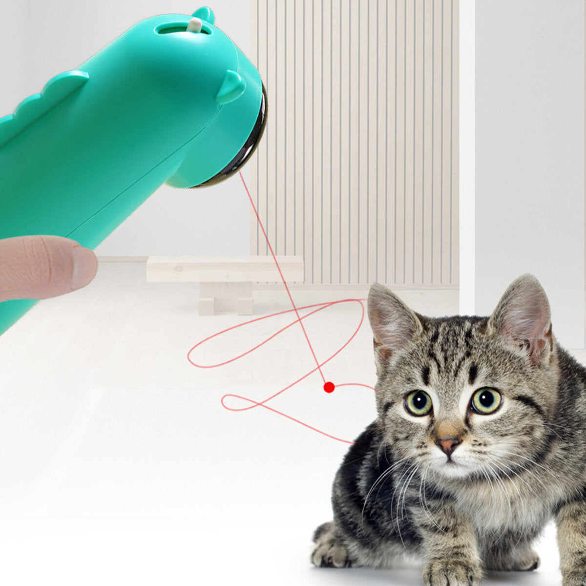 USB Automatic Cat Toys Teaser Interactive Smart Teasing Pet 5 Angles 2-Gears LED Laser Funny Handheld Mode Electronic Pet