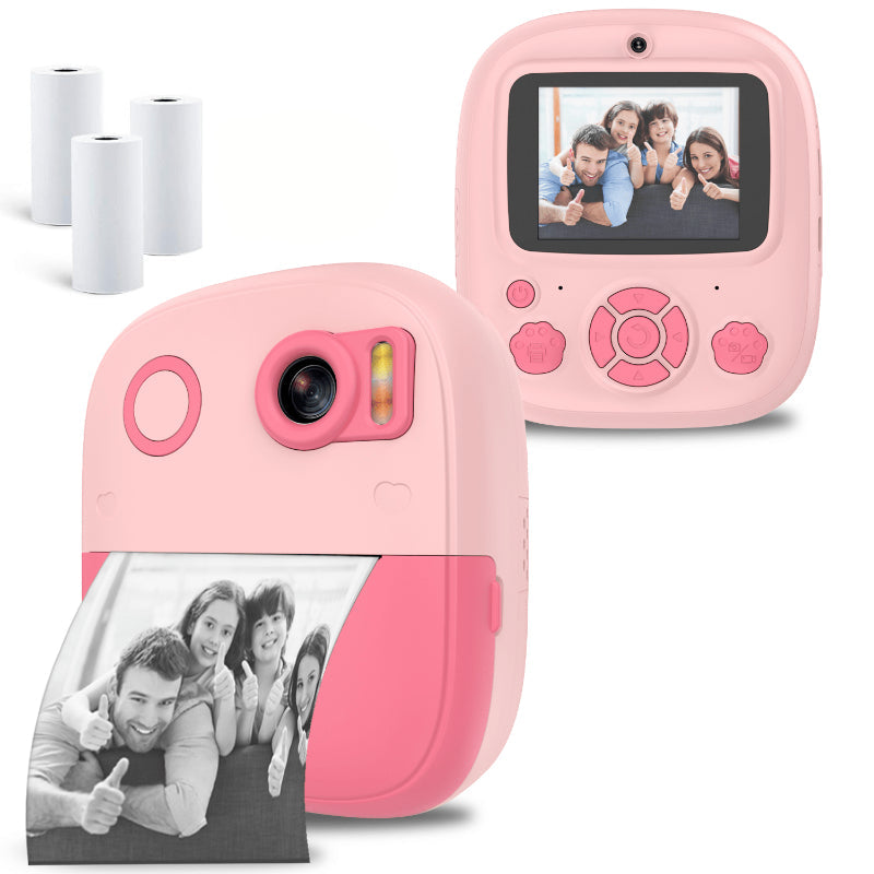 Instant Print Camera with 3 Rolls of Paper - 1080P HD Video, Rechargeable, Zero Ink Technology