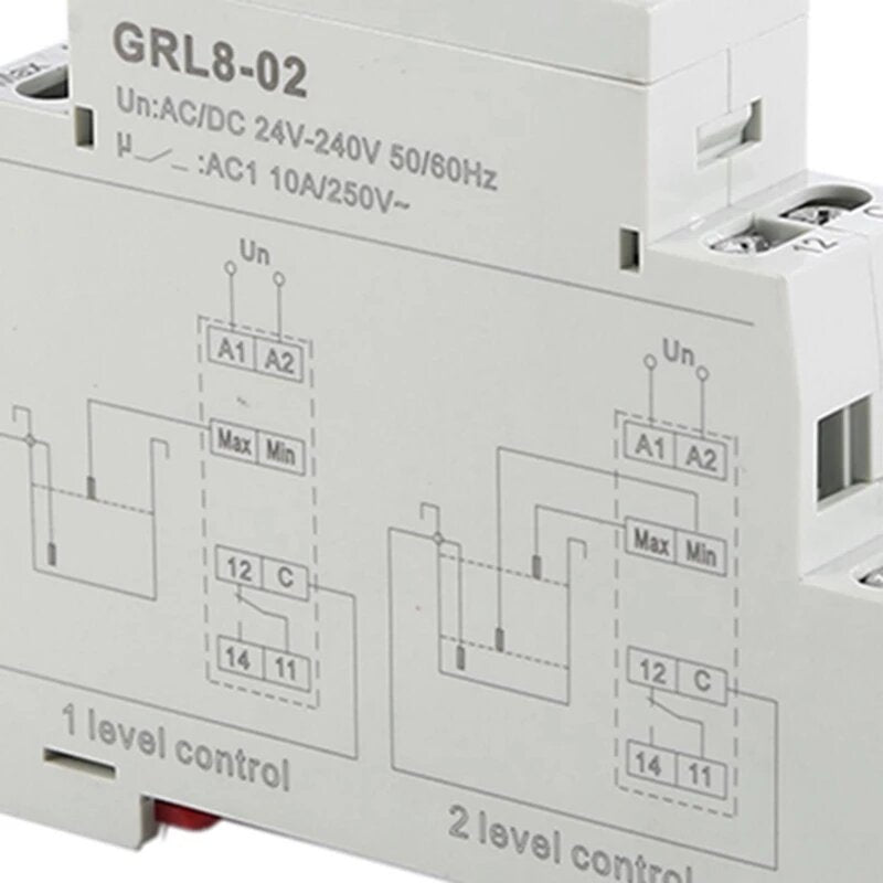 Water Level Controller 2 Level Mode Relay Liquid Monitoring Relay,AC/DC 24-240V