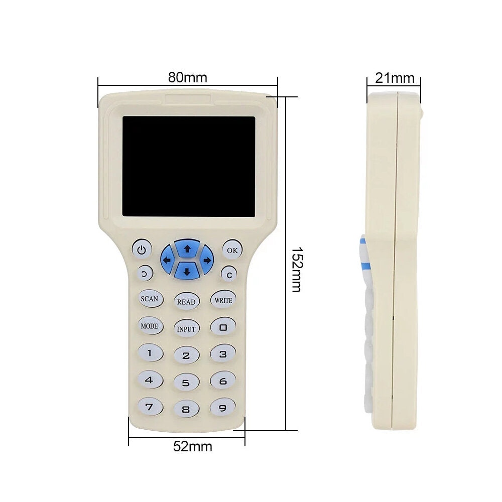 RFID NFC Card Copier Reader Writer Duplicator English 10 Frequency Programmer for IC ID Cards