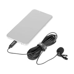 Lavalier Lapel Microphone Mini Mic Omnidirectional Single Head 6 Meters Cable for USB Type-C Devise Android Smartphone for iPad Pro,for Mac Computer