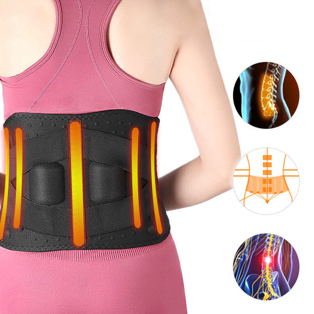 Adjustable Waist Support Belt 3 Modes Heating Back Massage Band Lumbar Brace