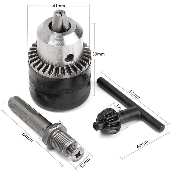 1.5 To 13mm Capacity Heavy Key Type Drill Chuck Adapter Conversion Hammer Drill Chuck