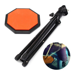 8" 21cm Rubber Dumb Drum Practice Pads Set with Stand