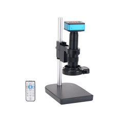 4K Industrial Microscope Camera HDMI USB Outputs 180X C-mount Lens 144 LED Light Big Boom for PCB Repair Soldering