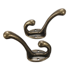 Victorian Cast Iron Hook Coat Hat Tie Wrought Iron Wall Hooks Pack4