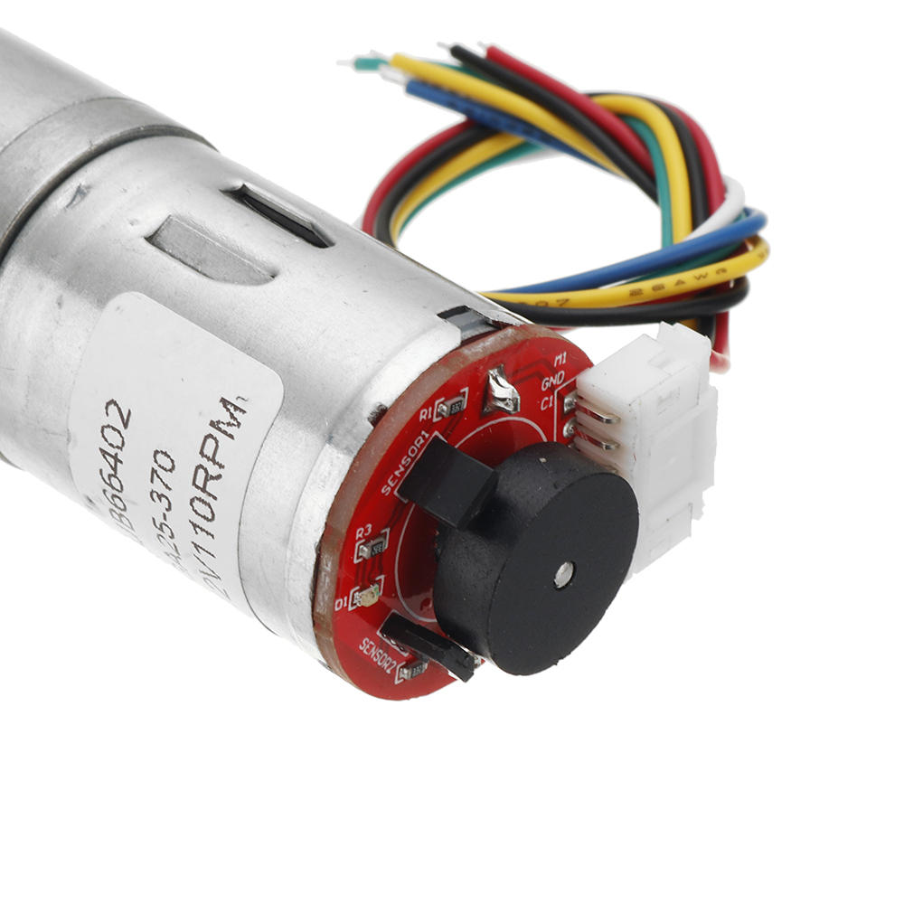 DC 12V Micro Gear Reduction Encoder Motor with Mounting Bracket and Wheel