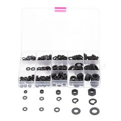 231pc Hex Nut Flat Washer Spring Lock Washer Carbon Steel M4/M5/M6/M8/M10 Assortment