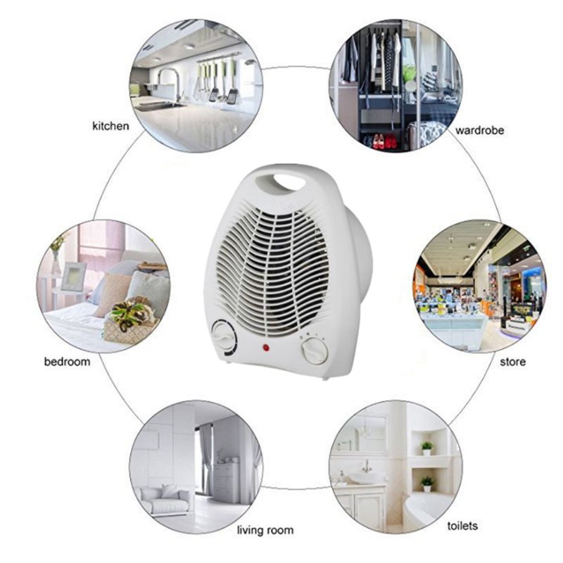 Electric Space Heater Fan- Indoor Heater 1000W/2000W Electric Heater Air Heating