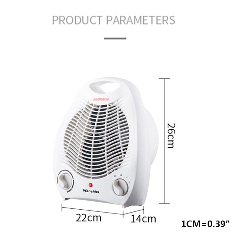 Electric Space Heater Fan- Indoor Heater 1000W/2000W Electric Heater Air Heating