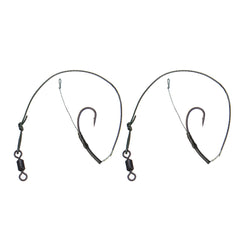 2PCS High Carbon Steel Fishing Hook Rigs Ring Swivels Lead Clip Freshwater